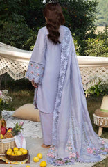 Luxury By Elaf Unstitched Lawn Embroidered 3 Piece Suit - ELFLXL-3B- Paradise - Summer Collection
