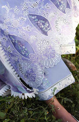 Solace Ombre Chikankari By Mushq Unstitched Lawn Embroidered 3 Piece Suit - MQHMSOCK- Ombre Whisper- Summer Collection