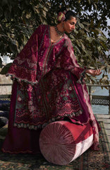 Kala Bagh By Hussain Rehar Unstitched Luxury Lawn Embroidered 3 Piece Suit - HRKBLXL-12- Anjas- Summer Collection