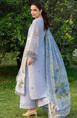 Luxury By Elaf Unstitched Lawn Embroidered 3 Piece Suit - ELFLXL-12- Sky Bliss - Summer Collection