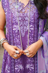 A Moi - Held By Love By Mushq Unstitched Luxury Lawn Embroidered 3 Piece Suit - MQHMAM-12- Lovers Lane-  Summer Collection