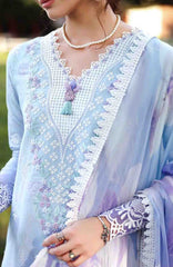 Solace Ombre Chikankari By Mushq Unstitched Lawn Embroidered 3 Piece Suit - MQHMSOCK- Ombre Whisper- Summer Collection