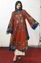 Jugnu by Hussain Rehar Unstitched Lawn Embroidered 3 Piece Suits- -JUGELXL-12- Tahmi- Summer Collection