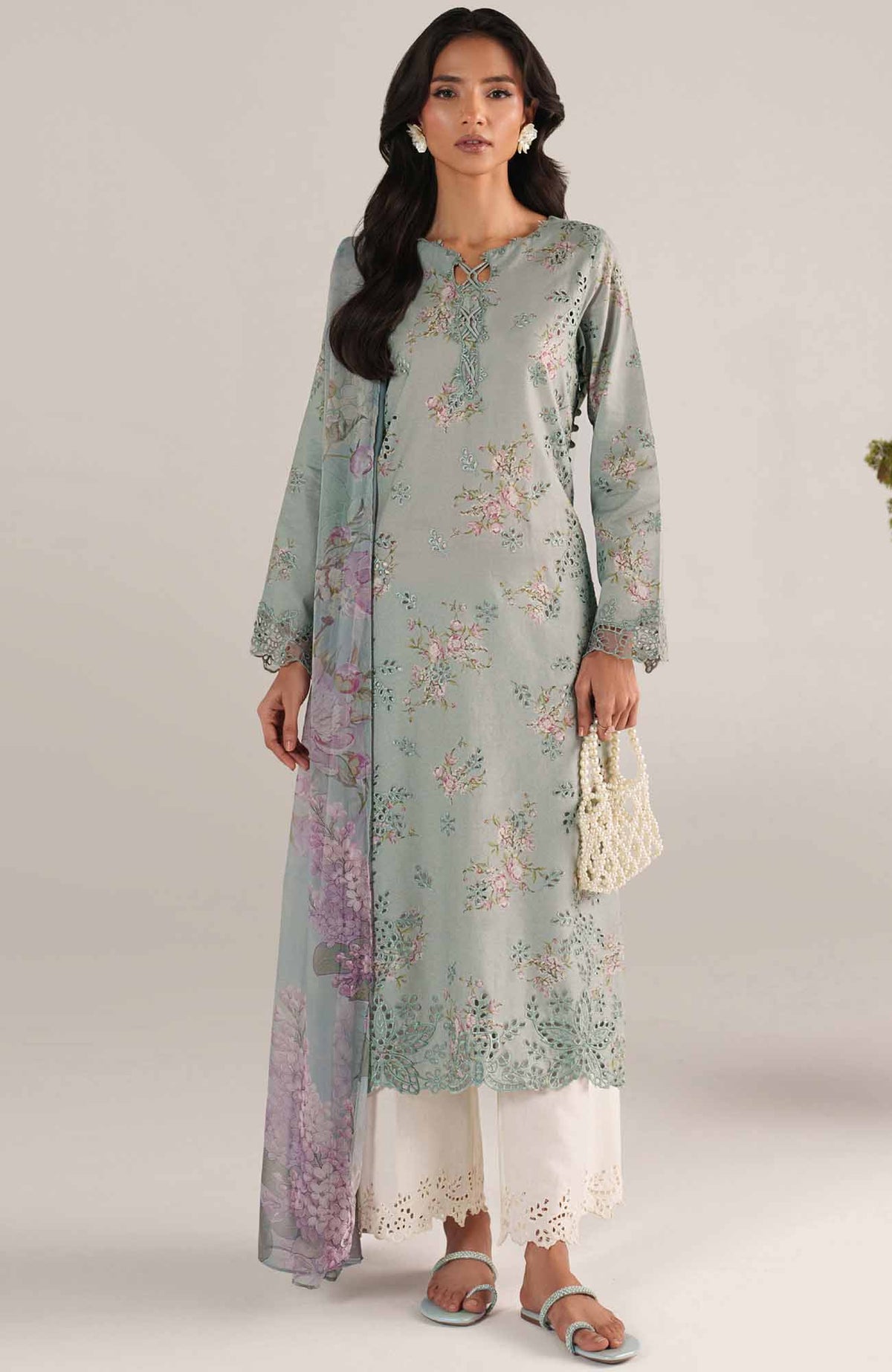 Spring Summer By Iznik Unstitched Lawn Embroidered 3 Piece Suit - IZNSSL-12 -  Summer Collection