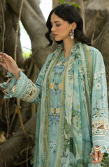 Signature Vol- II By Elaf Unstitched Lawn Embroidered 3 Piece Suit - ELFSGNV2-6B- Zaria - Summer Collection