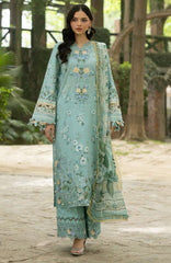 Signature Vol- II By Elaf Unstitched Lawn Embroidered 3 Piece Suit - ELFSGNV2-6B- Zaria - Summer Collection