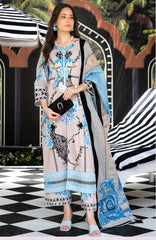 Luxury Printed Lawn By Regalia Unstitched  Lawn Printed 3 Piece Suit  - RGLASIBPRT-08- Lush laila- Summer Collection