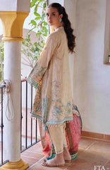 Luxury Lawn By Farah Talib Aziz Unstitched Lawn Embroidered 3 Piece Suit - FTALXL-12- Isebella Sand - Summer Collection