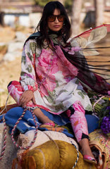 Meili By Zaha Unstitched Lawn Embroidered 3 Piece Suits -ZHMILXL-13B- Yan Hua- Summer Collection