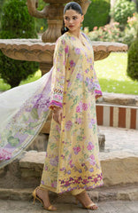 Signature Vol- II By Elaf Unstitched Lawn Embroidered 3 Piece Suit - ELFSGNV2-7A- Stella - Summer Collection