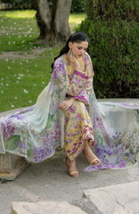 Signature Vol- II By Elaf Unstitched Lawn Embroidered 3 Piece Suit - ELFSGNV2-7A- Stella - Summer Collection