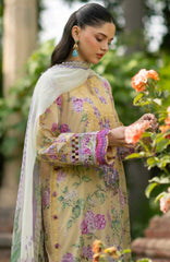 Signature Vol- II By Elaf Unstitched Lawn Embroidered 3 Piece Suit - ELFSGNV2-7A- Stella - Summer Collection