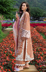 The Secret Garden - Hemline By Mushq Unstitched Lawn  Embroidered 3 Piece Suit MQHMSGL - 016 - Rosette Reverie -  Summer Collection