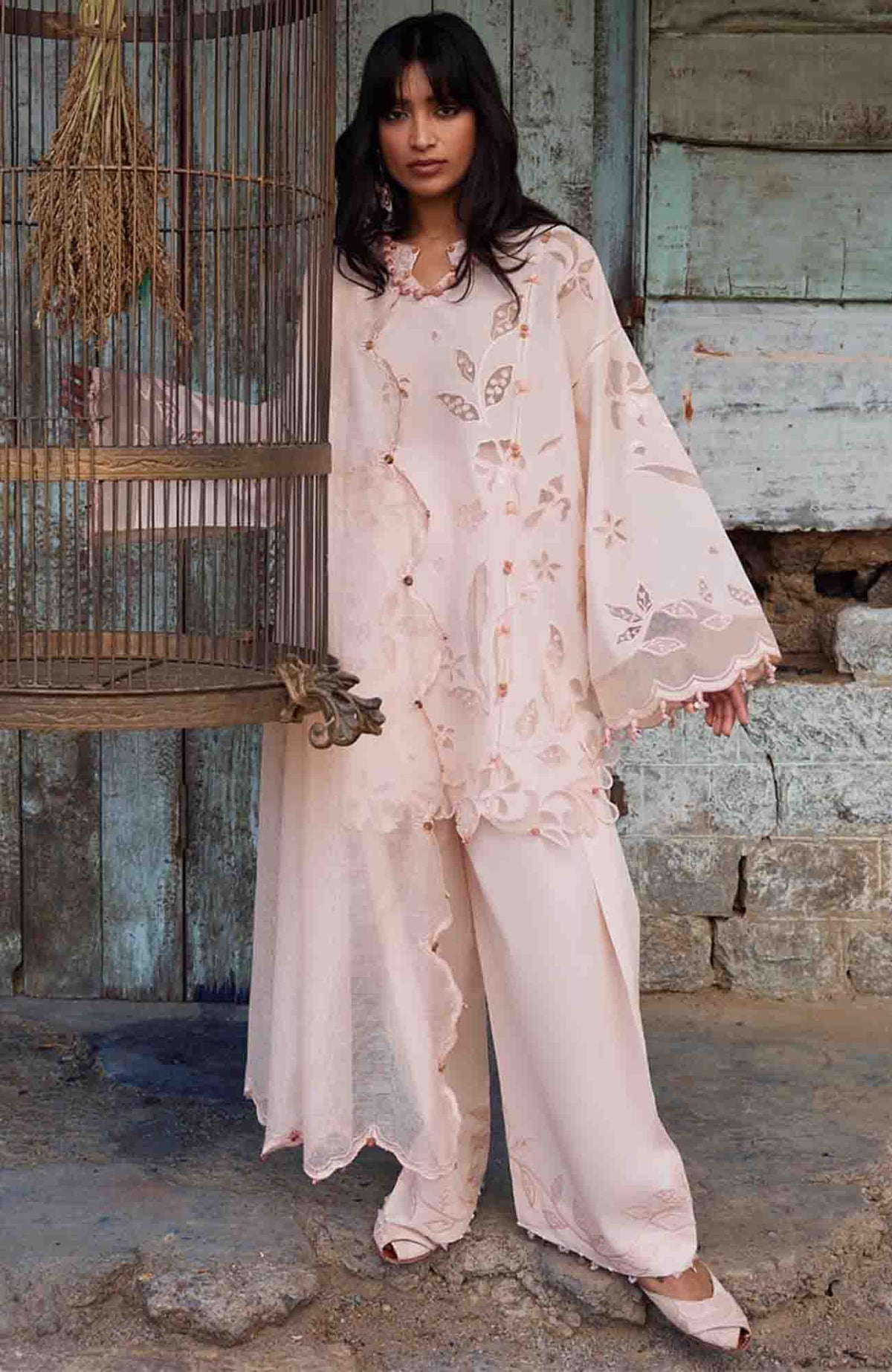 Meili By Zaha Unstitched Lawn Embroidered 3 Piece Suits -ZHMILXL-14A- Tao Rou- Summer Collection