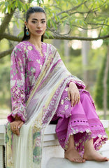 Signature Vol- II By Elaf Unstitched Lawn Embroidered 3 Piece Suit - ELFSGNV2-7B- Kiara - Summer Collection