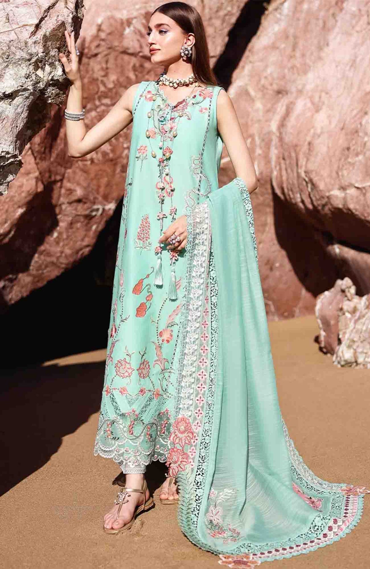 Breeze by  Saira Shakira Unstitched Lawn Embroidered 3 Piece Suits -SRSKBLXL-5B- Gia- Summer Collection