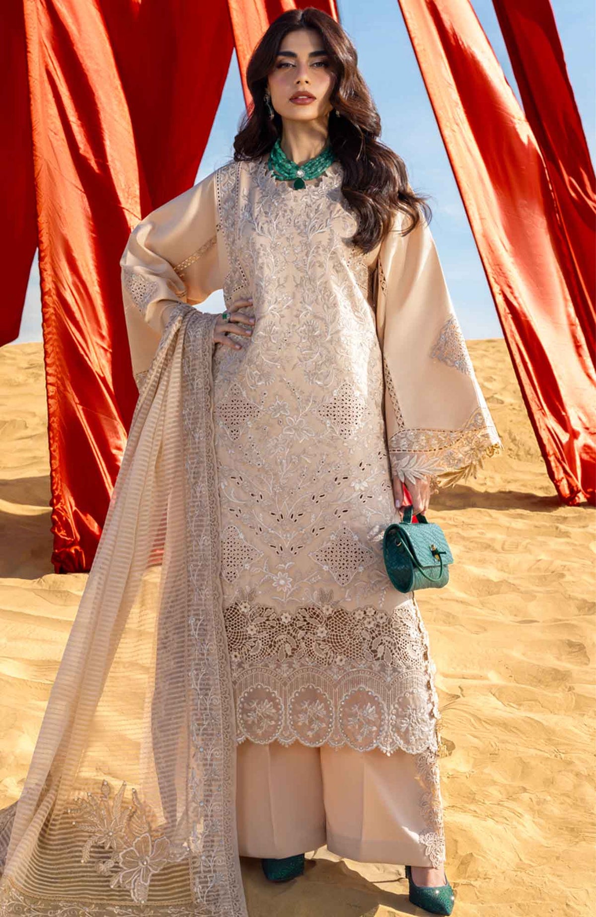 Premium by Rang Rasiya  Unstitched  Lawn Embroidered 3 Piece Suit - RRPRML-03 - Mayel Summer Collection