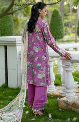 Signature Vol- II By Elaf Unstitched Lawn Embroidered 3 Piece Suit - ELFSGNV2-7B- Kiara - Summer Collection