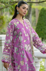 Signature Vol- II By Elaf Unstitched Lawn Embroidered 3 Piece Suit - ELFSGNV2-7B- Kiara - Summer Collection