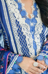 A Moi - Held By Love By Mushq Unstitched Luxury Lawn Embroidered 3 Piece Suit - MQHMAM-14- Moonlit Dreams- Summer Collection