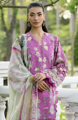 Signature Vol- II By Elaf Unstitched Lawn Embroidered 3 Piece Suit - ELFSGNV2-7B- Kiara - Summer Collection