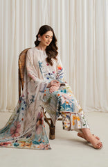 Prints by Zarif Georgette Silk'24 Unstitched 3 Piece - ZRFGS24W7 -   WINTER COLLECTION