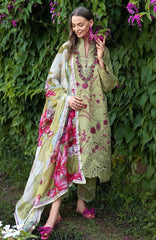 The Secret Garden - Hemline By Mushq Unstitched Lawn  Embroidered 3 Piece Suit MQHMSGL - 010 - Wildflower Waltz -  Summer Collection