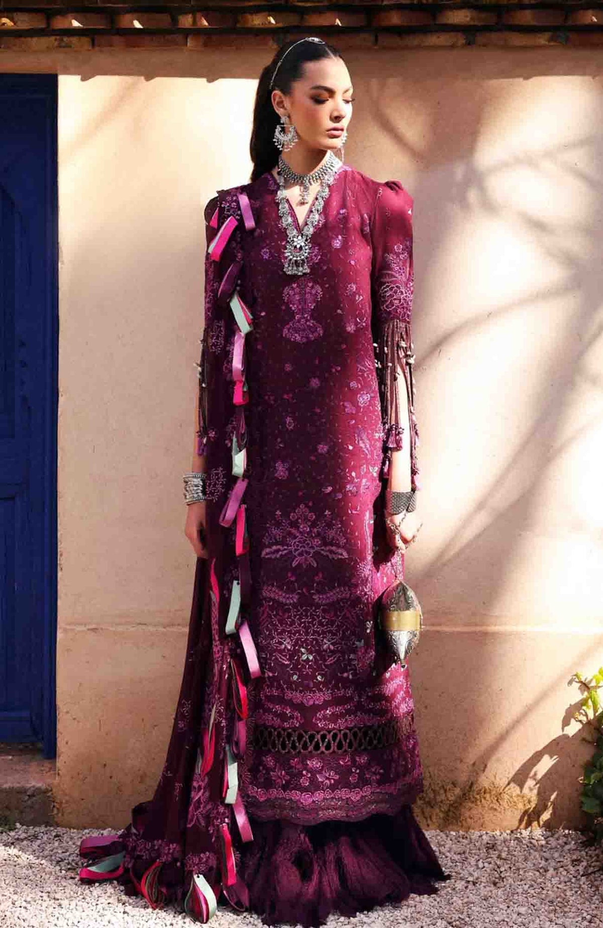 Reine Luxury By Republic Unstitched Lawn Embroidered 3 Piece Suits- RPRLXL-6B- Icie- Summer Collection