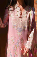 A Moi - Held By Love By Mushq Unstitched Luxury Lawn Embroidered 3 Piece Suit - MQHMAM-15- -  Summer Collection