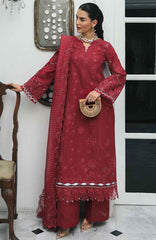 Qline by Qalamkar  Unstitched Lawn Embroidered 3 Piece Suit - QLMQDL-16- Qistah -  Summer Collection