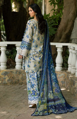 Signature Vol- II By Elaf Unstitched Lawn Embroidered 3 Piece Suit - ELFSGNV2-8B- Celine - Summer Collection