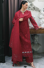 Qline by Qalamkar  Unstitched Lawn Embroidered 3 Piece Suit - QLMQDL-16- Qistah -  Summer Collection