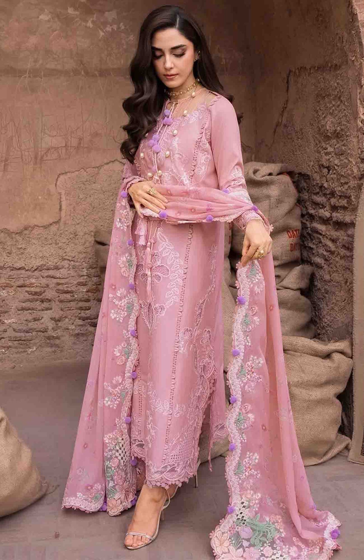 Breeze by  Saira Shakira Unstitched Lawn Embroidered 3 Piece Suits -SRSKBLXL-4B- Ophelia- Summer Collection