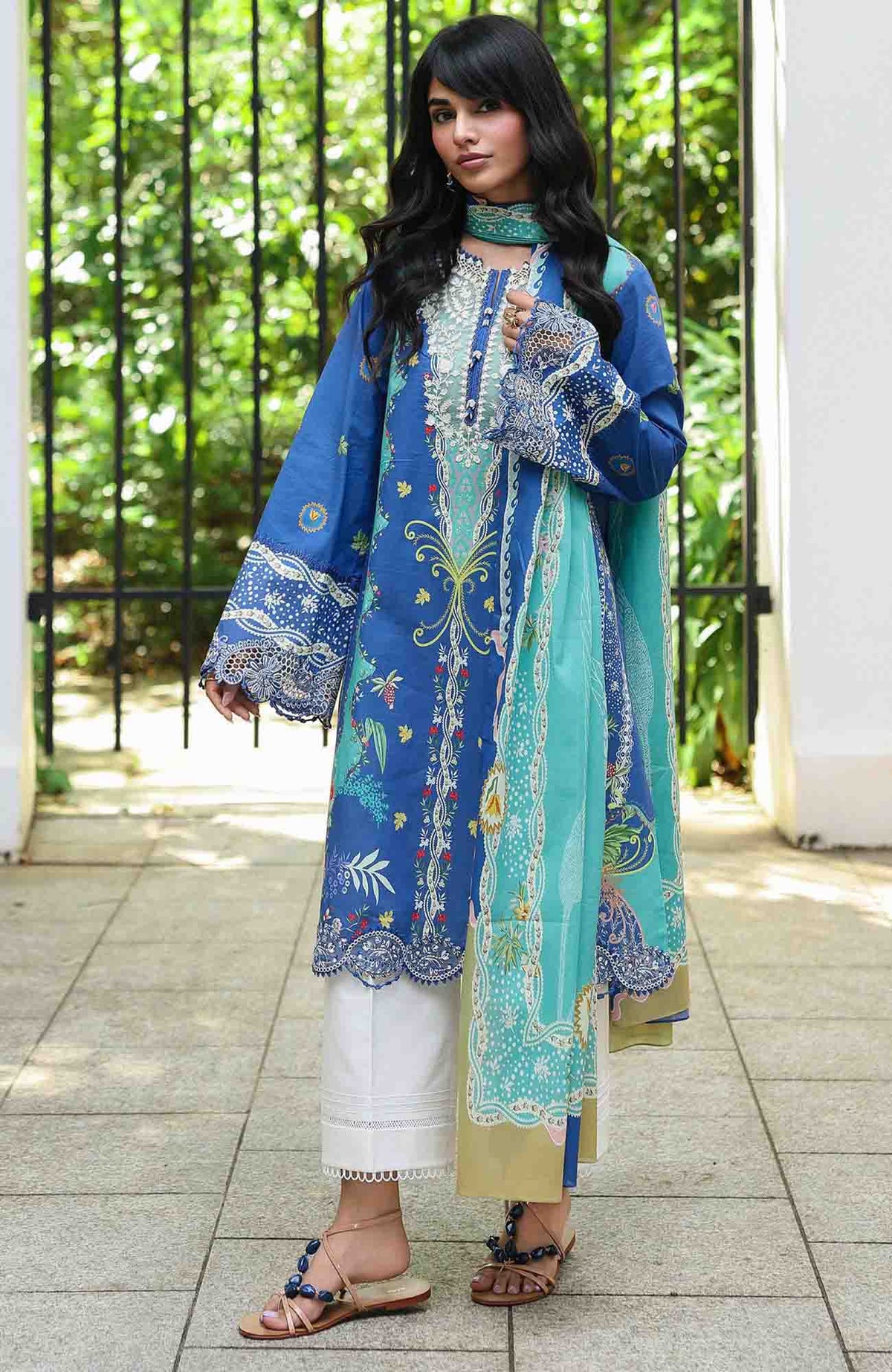 QPrints By Qalamkar Unstitched Lawn Printed 3 Piece Suit QLMQP26 Viona - 10B - Summer Collection