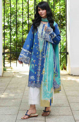 QPrints By Qalamkar Unstitched Lawn Printed 3 Piece Suit QLMQP26 Viona - 10B - Summer Collection