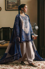 M Basics Agla Station by Maria B Unstitched Printed Khaddar 3 Piece Suit - MBSCKHDW-1A- Winter Collection