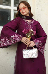 Noor Chikankari By Saadia Asad Unstitched Lawn Embroidered 3 Piece Suit - NSACKL-1A -  Summer Collection