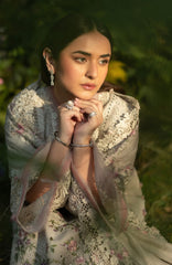 Luxury Lawn VoII By Elaf Unstitched Lawn Embroidered 3 Piece Suit - ELFLXL-1A- Magical - Summer Collection