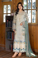 Chikankari by Elaf Unstitched Lawn Embroidered 3 Piece Suit - ELFCKL1A- Sahil -Summer Collection