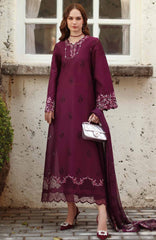 Noor Chikankari By Saadia Asad Unstitched Lawn Embroidered 3 Piece Suit - NSACKL-1A -  Summer Collection