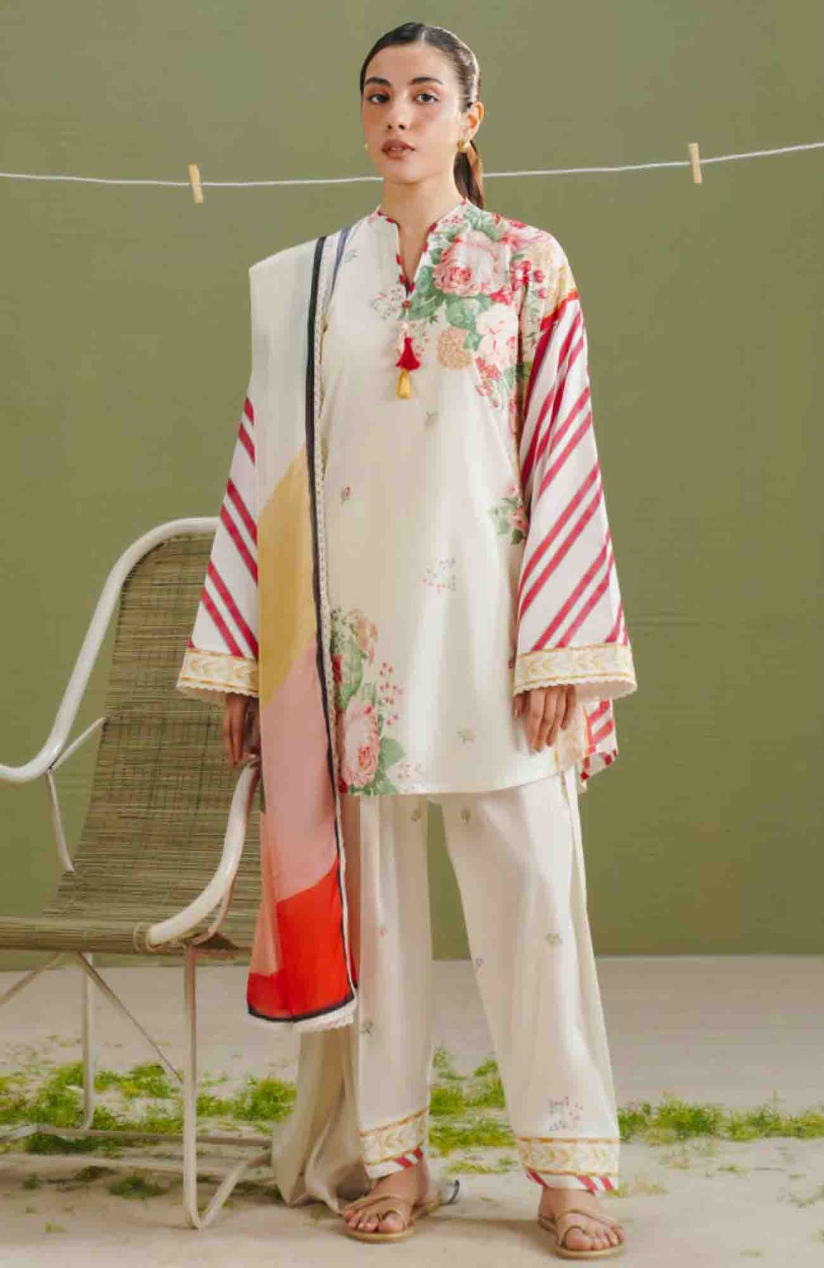 Coco  Prints Drop-One By Zara Shahjahan Unstitched Lawn Printed 3 Piece Suit - CCZSLP-1A- Zeya   - Summer Collection