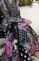 Santorini by Elaf Unstitched Lawn Printed 3 Piece Unstitched Suit - ELFSAN 1B-Pois & Hers- Summer Collection