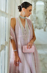 Luxury Lawn By Sobia Nazir Unstitched Lawn Embriodered 3 Piece Suit - SNLEL-1B- Summer Collection