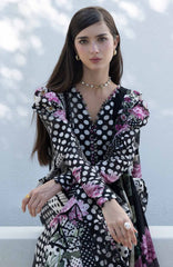 Santorini by Elaf Unstitched Lawn Printed 3 Piece Unstitched Suit - ELFSAN 1B-Pois & Hers- Summer Collection