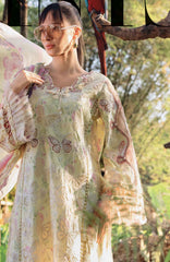 Mprints Safari Scape by Maria B Unstitched Lawn Embroidered 3 Piece Suit - MBMPSSL-1B -  Summer Collection
