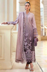 Luxury Lawn By Maria B Unstitched Lawn Embroidered 3 Piece Suit - MBLXL-1B- Summer Collection