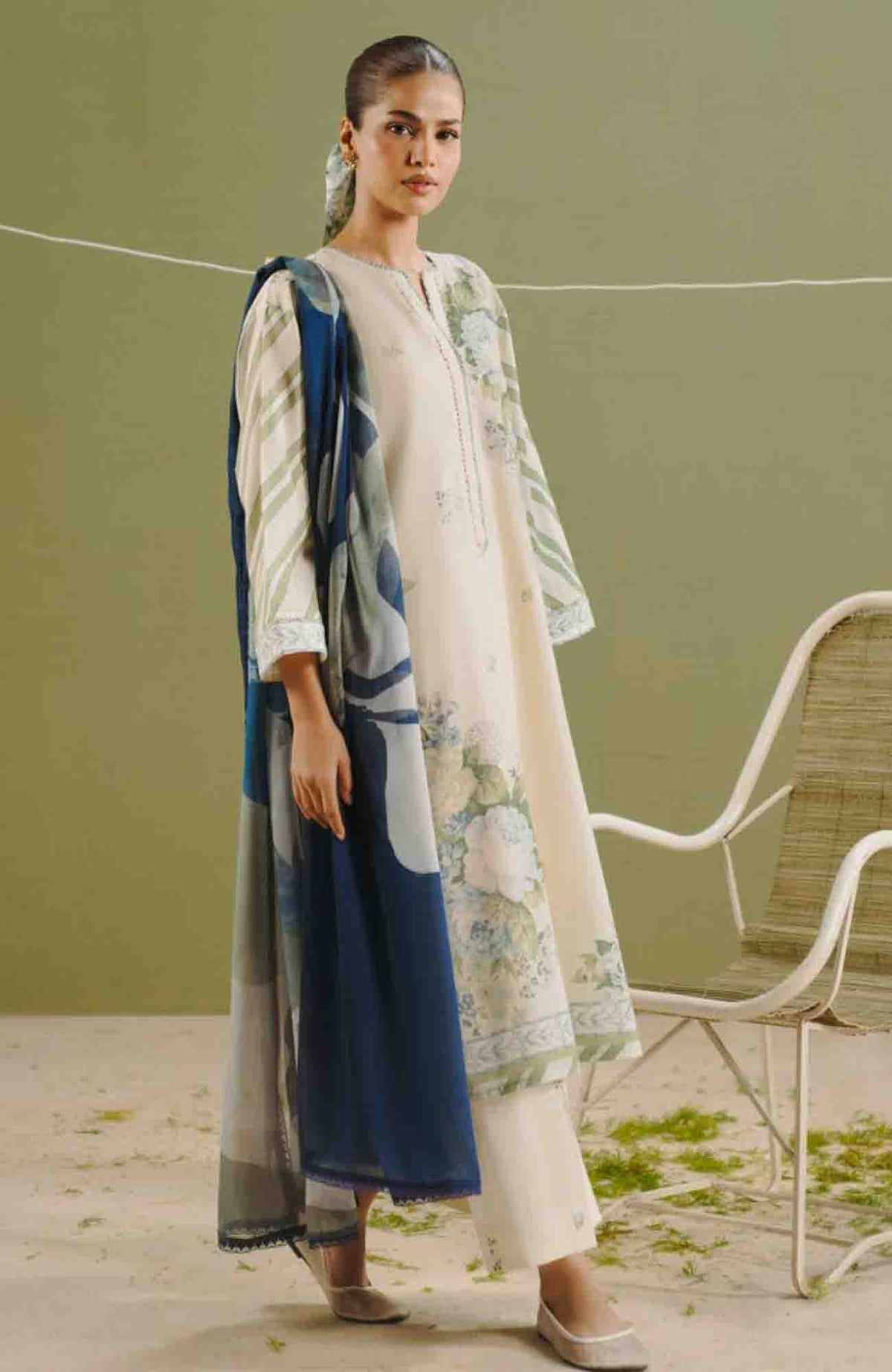 Coco  Prints Drop-One By Zara Shahjahan Unstitched Lawn Printed 3 Piece Suit - CCZSLP-1B- Zeya   - Summer Collection