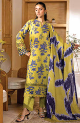 M Basic Elaheh By Maria B Unstitched Lawn  Printed  3 Piece Suit - MBSCELPL01 - Summer Collection