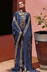 Nuvera Hemline By Mushq Unstitched Raw Silk Embroidered 3 Piece Suit MQHMNVF1-Vivan- Festive Collection