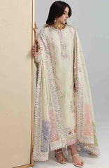 Festive Lawn By Qalamkar Unstitched Lawn Embroidered 3 Piece Suit  - QLMFSTL-01-Elma - Summer Collection